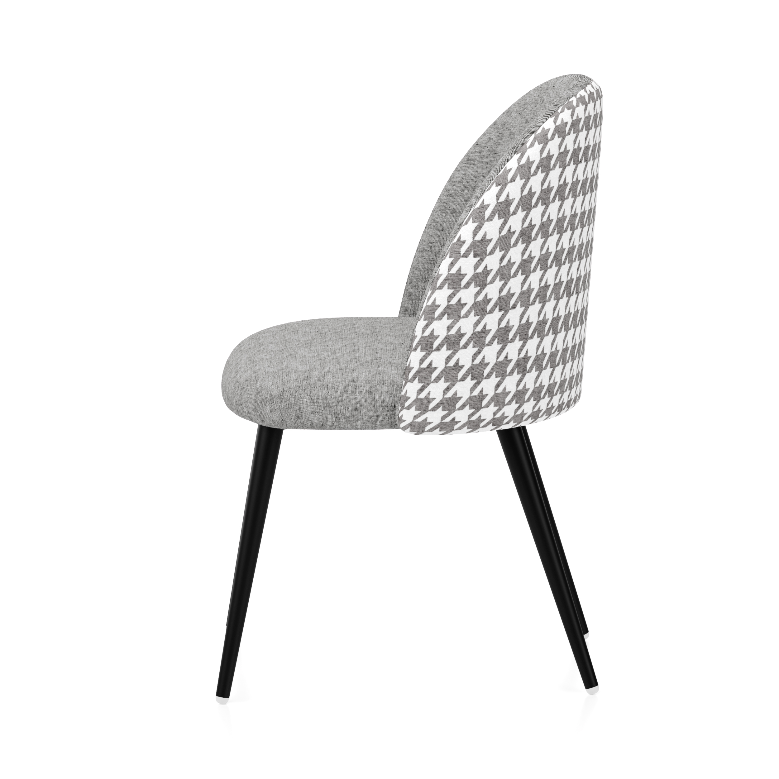 Кресло Мила велюр металлокаркас (Каркас черный тк. лапки / серый WLF 02 Gri)