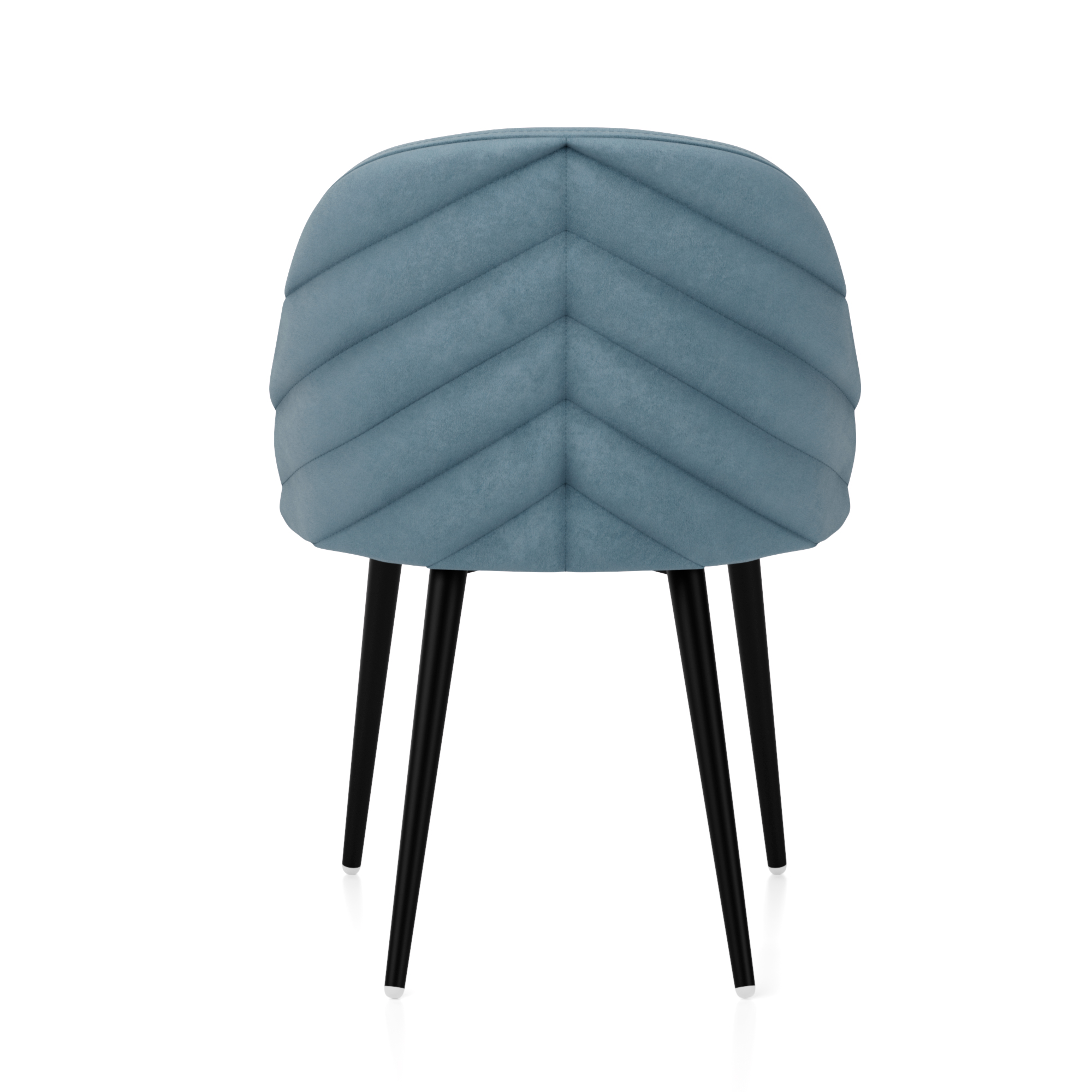 Кресло Лиана велюр металлокаркас (каркас черный тк. коллекции Happy голубая 792)