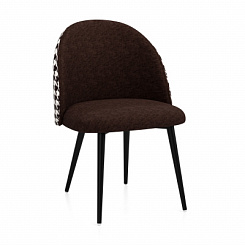 Кресло Мила велюр металлокаркас (Каркас черный тк. лапки / коричневый WLF 02 Kahve) Кресло Мила велюр металлокаркас (Каркас черный тк. лапки / коричневый WLF 02 Kahve)