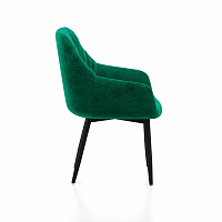 Кресло Софи велюр (каркас черный тк. коллекции Nella зелёный 089)